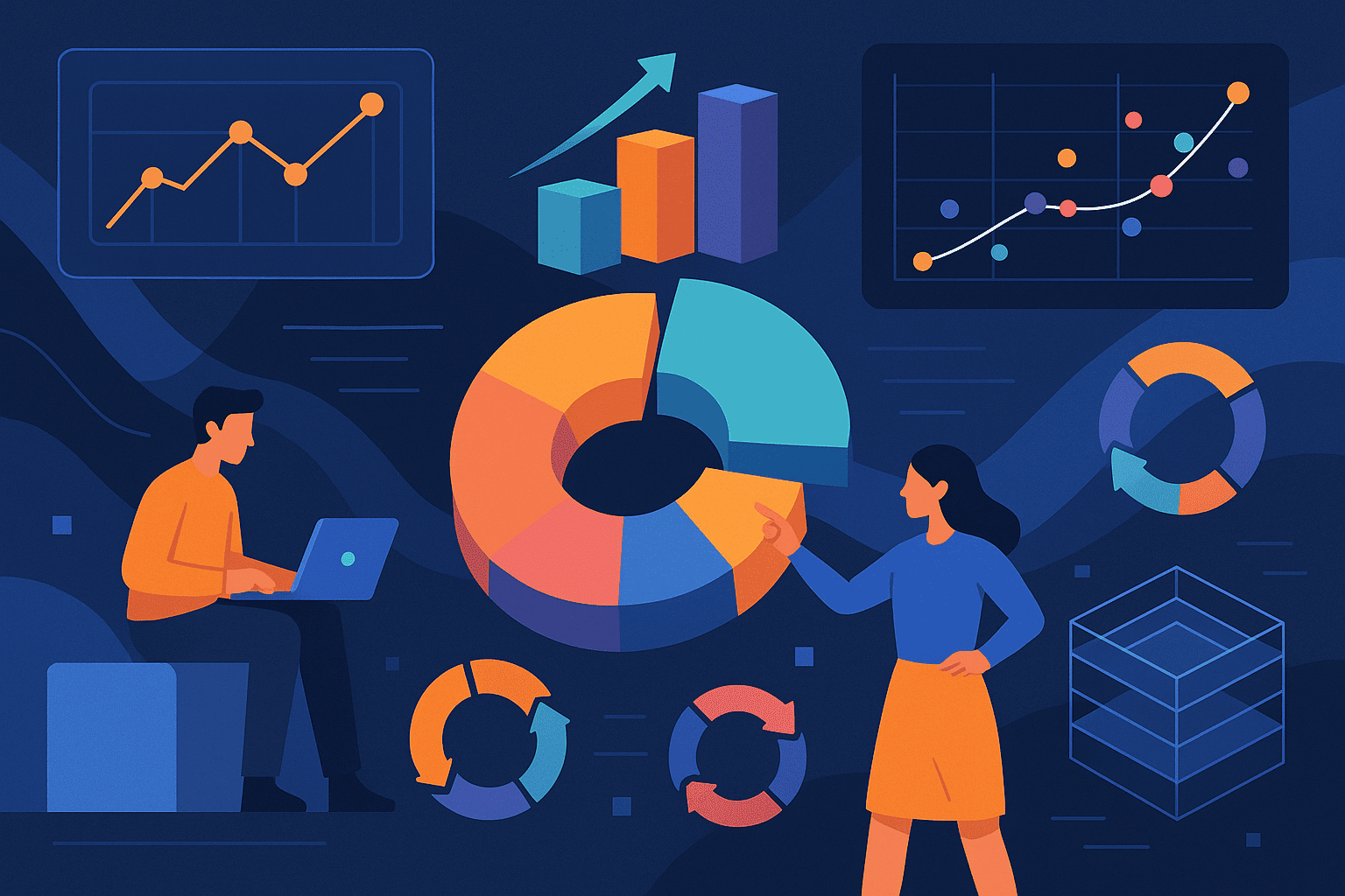 Visualización inmersiva: animaciones y gráficos avanzados de avance.